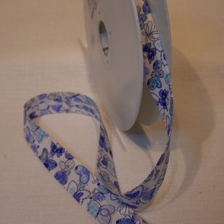Biais papillon bleu