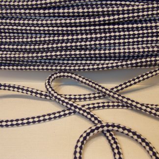 Cordelette marine et blanche