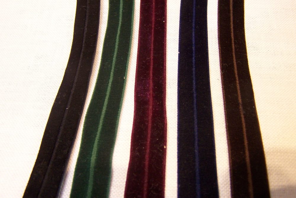 Biais velours élastique