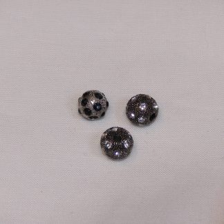 Perle métal avec strass