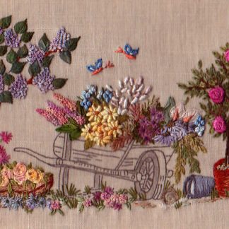 Brouette fleurie