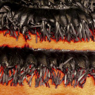 Frange cuir et fourrure