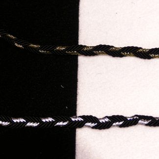 Galon noir/or ou noir/argent