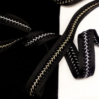 Galon noir/or ou noir/argent