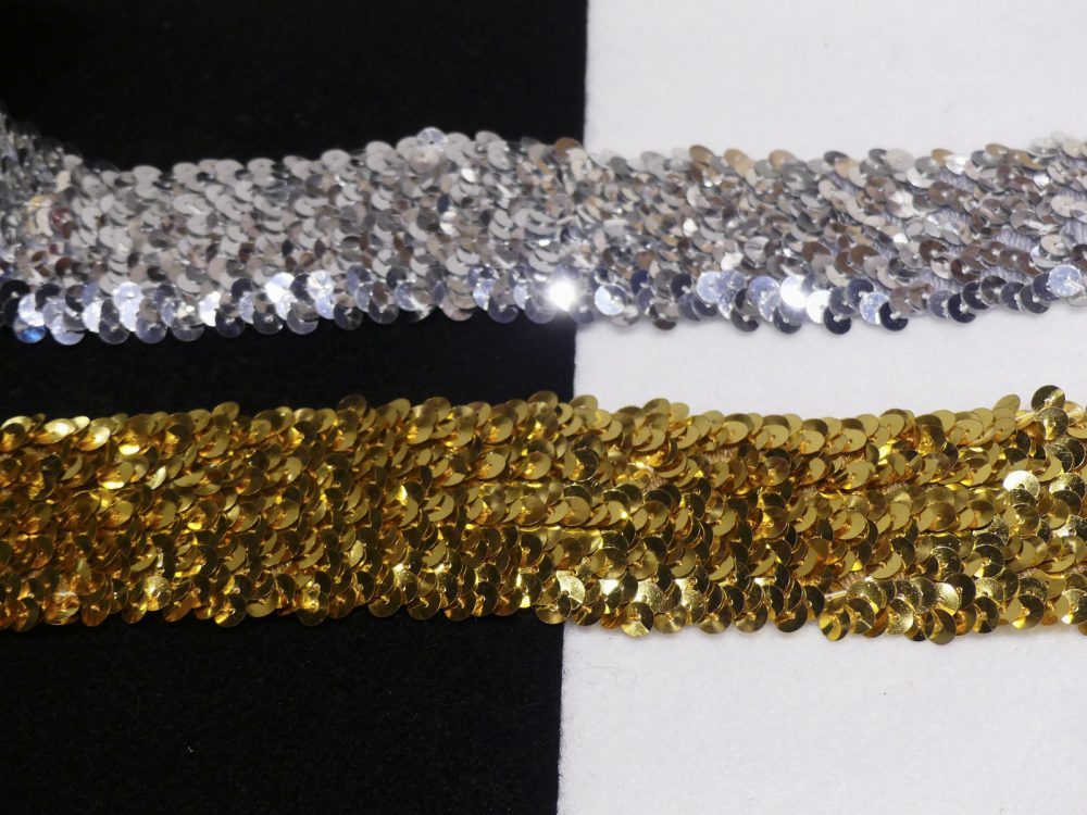 Galon pailleté élastique