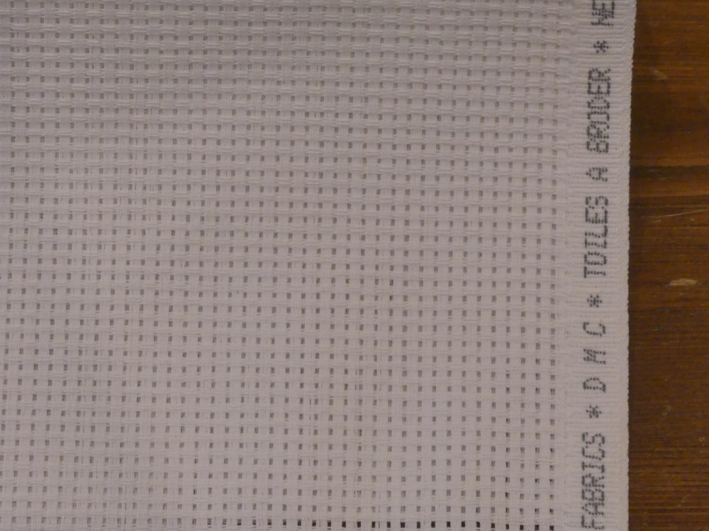 Toile aida blanche 2 pts/cm