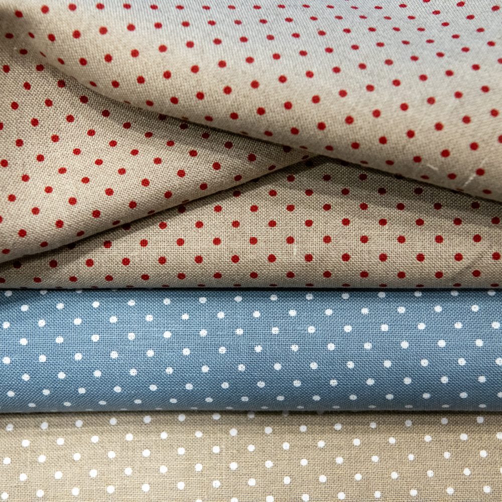 toile de lin à pois coupon
