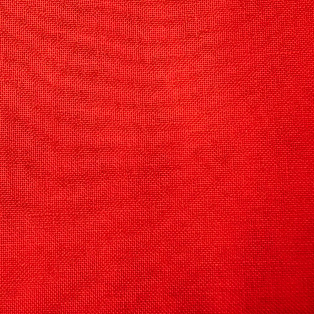 toile de lin rouge 12 fils/cm coupon