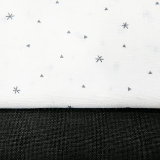 toile de lin noir ou étoile coupon