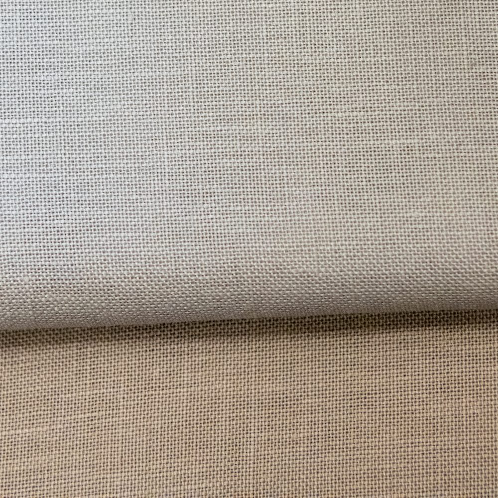 toile de lin 12 fils/cm ton gris