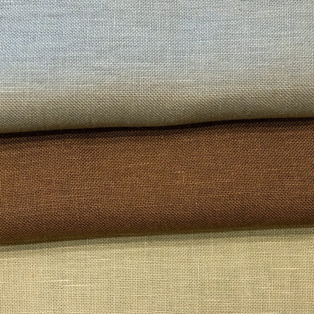 toile de lin 12 fils/cm ton beige
