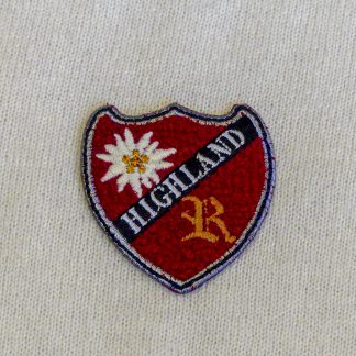 Ecusson bordeaux avec edelweiss