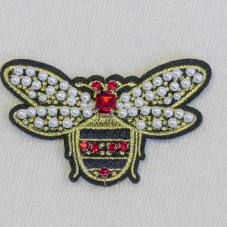 Ecusson abeille avec perles
