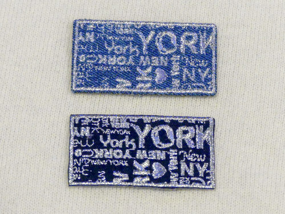 Ecusson jeans et argent