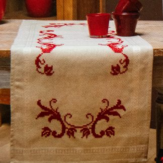 Chemin de table décoration rouge