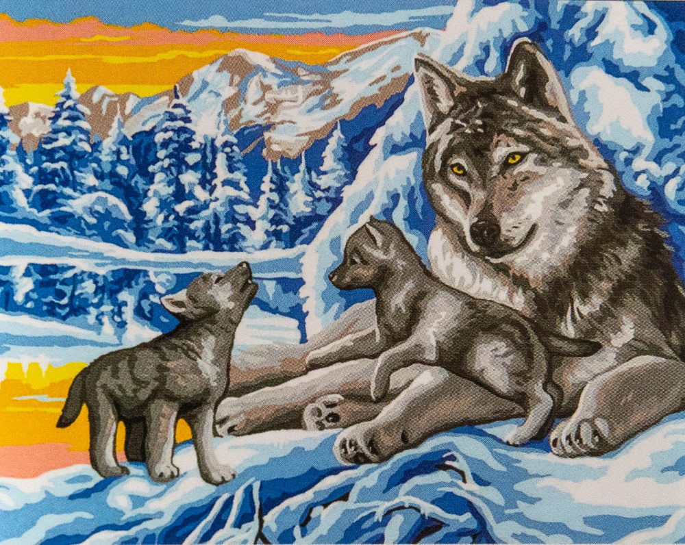 Louve avec ses petits