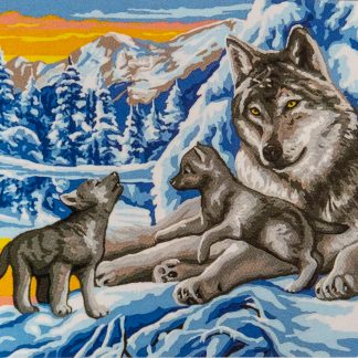 Louve avec ses petits