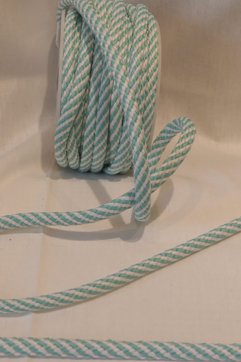 Cordelette turquoise et blanche