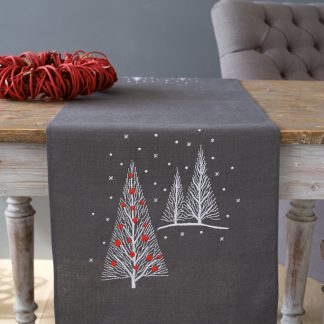 Chemin de table arbres de noël