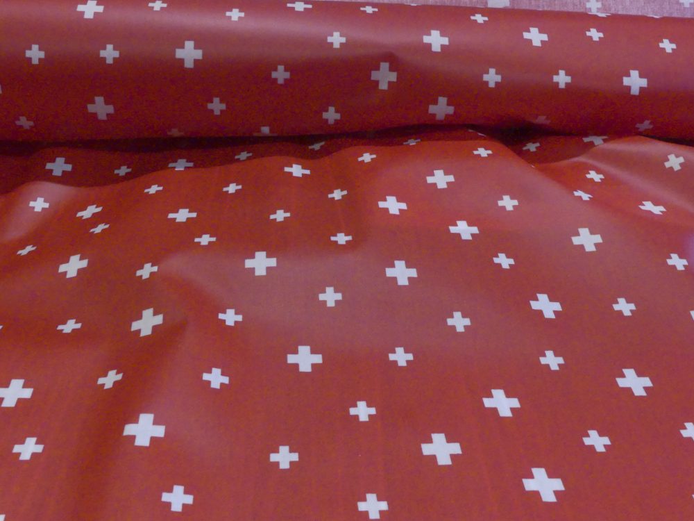 Toile cirée croix suisse