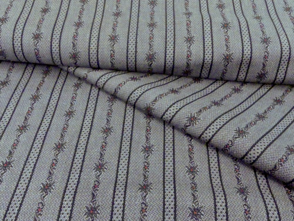 Tissu edelweiss gris foncé