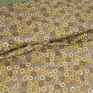 Tissu ronds sur fond marron