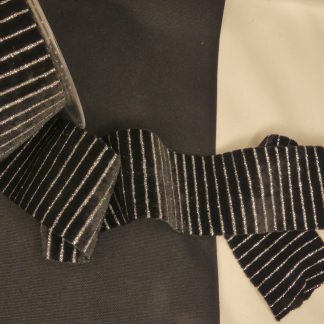 Velours noir et argent