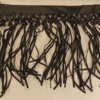Frange cuir noir