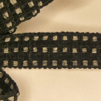 Galon chenille noire