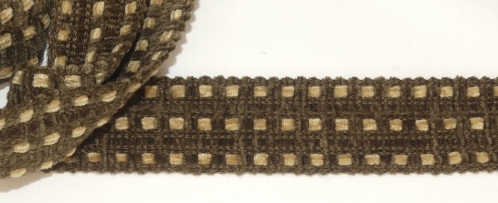 Galon chenille marron