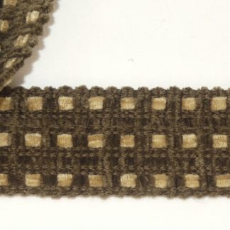 Galon chenille marron