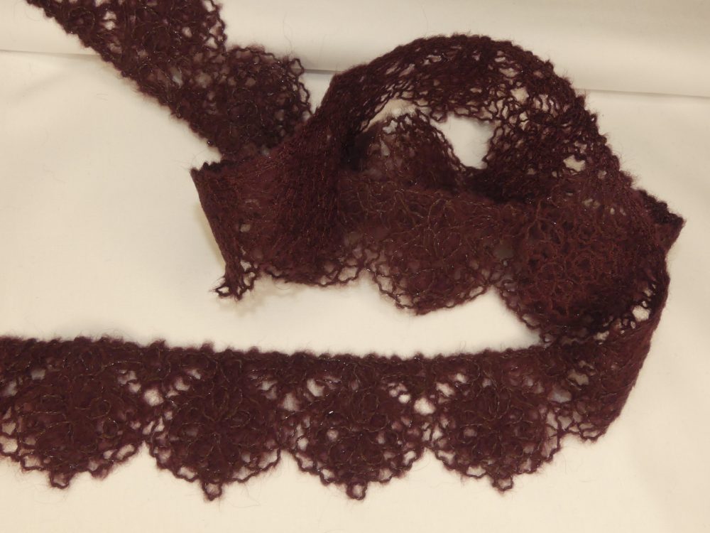 Dentelle laine bordeaux