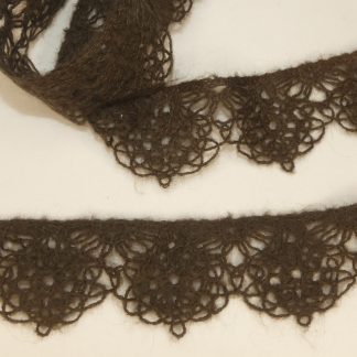 Dentelle laine marron