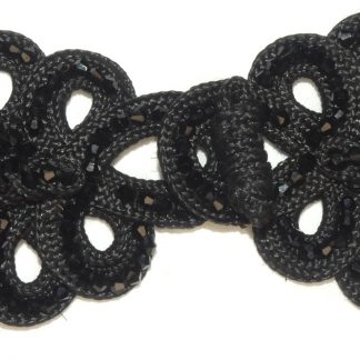 Brandebourg en tissu et perles