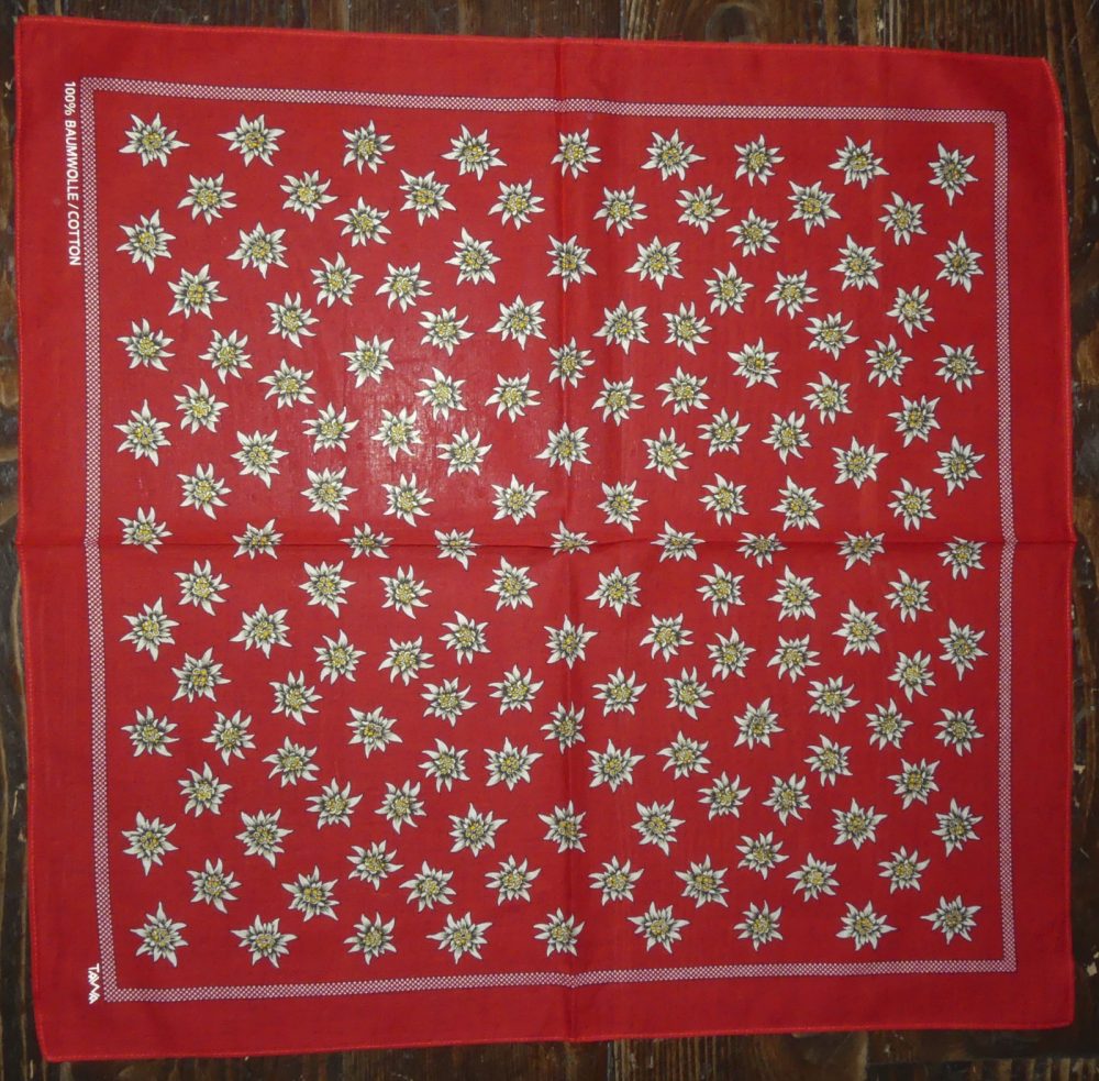 Foulard Edelweiss rouge
