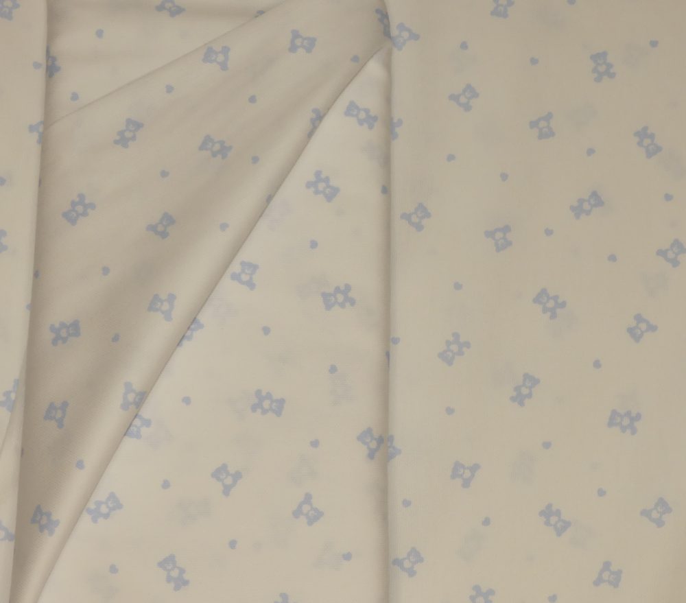 Tissu ours bleu
