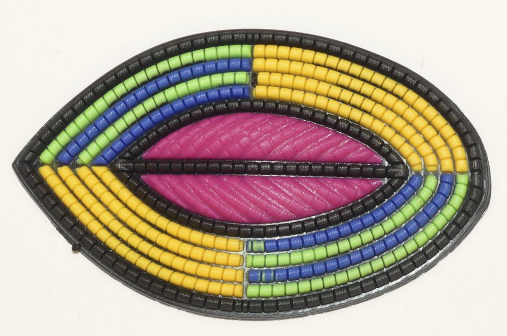 Écusson perles plastique