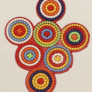 Écusson perles plastique