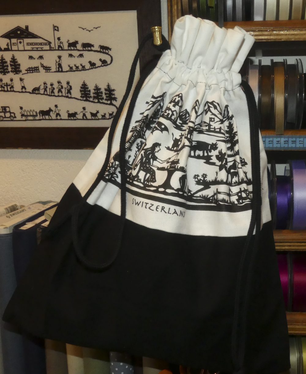 Sac coton noir et blanc