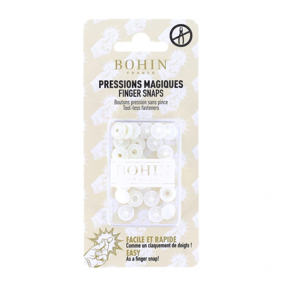 Bouton pressions plastique sans pince