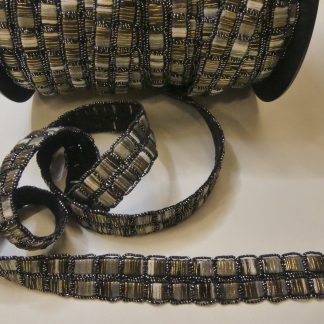 Galon imprimé fil métallisé