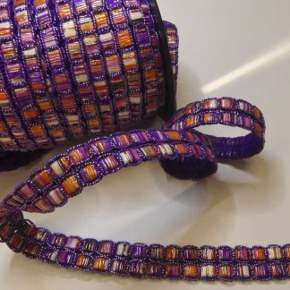 Galon imprimé fil métallisé