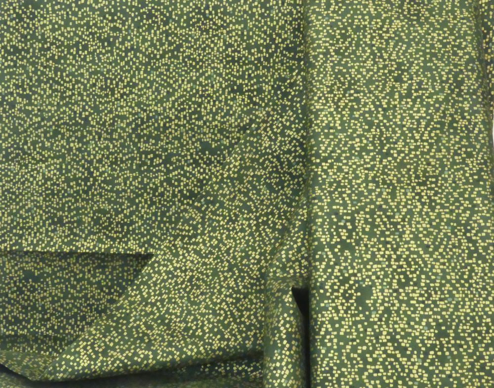 Tissu point or fond vert