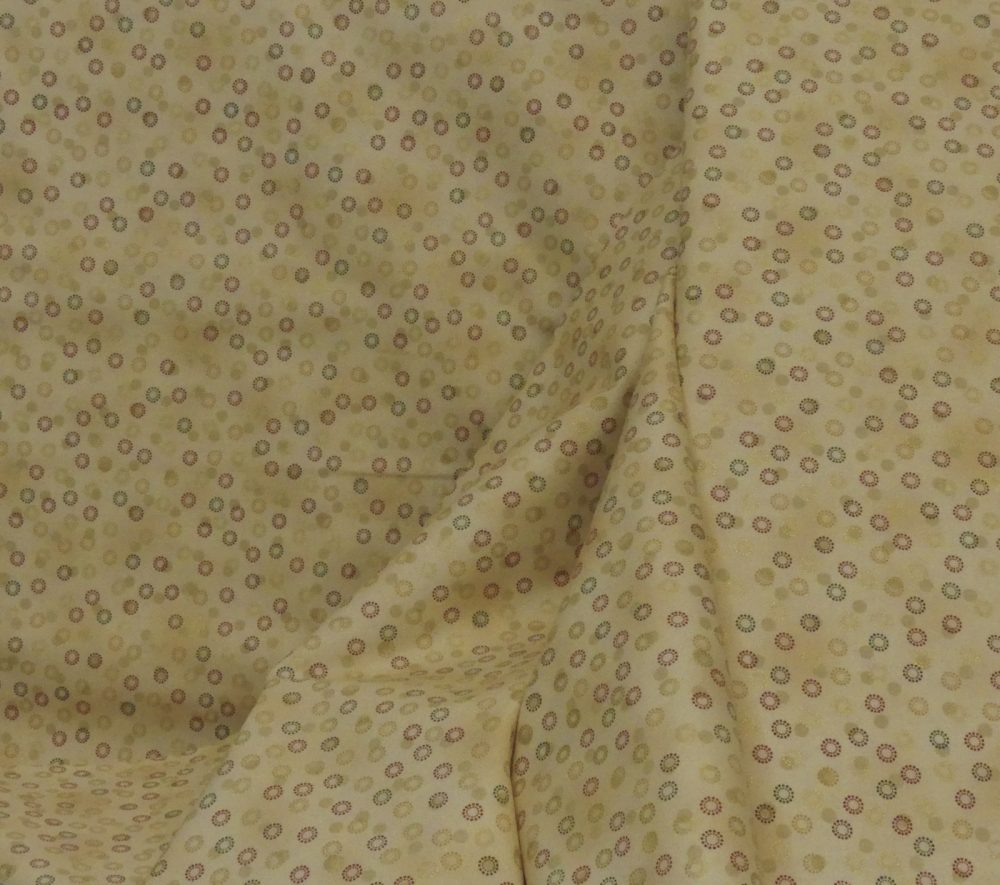 Tissu rond fond beige