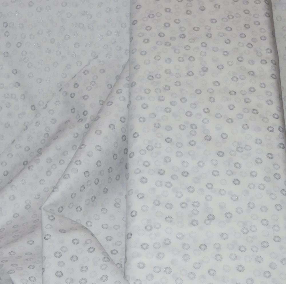 Tissu rond fond blanc