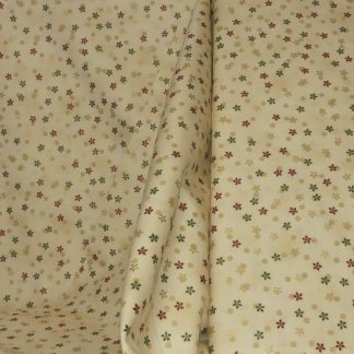 Tissu flocon fond beige