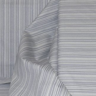 Tissu rayé gris argent