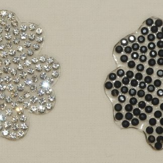 Écusson fleur strass