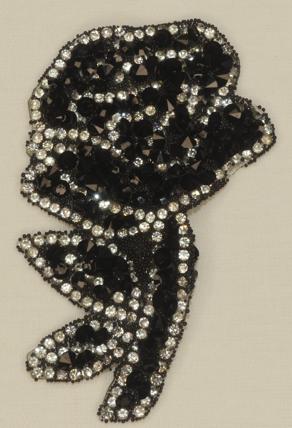 Écusson rose strass