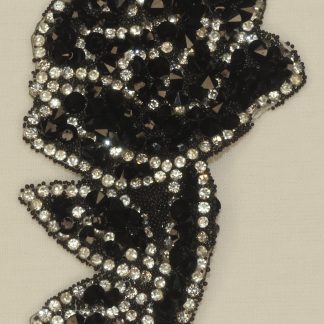 Écusson rose strass
